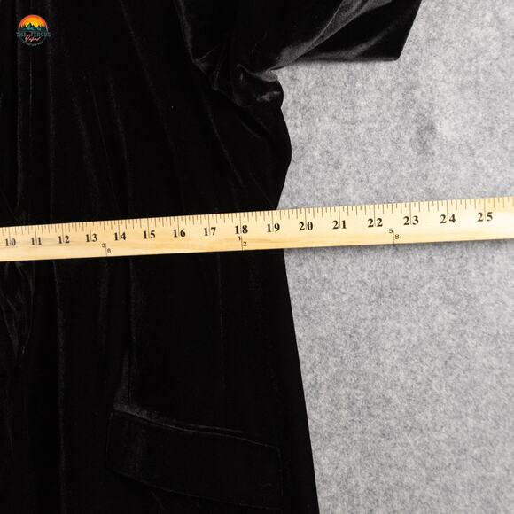 INC International Concepts Velvet Blazer Jacket Black Velour Women's Size XL - Picture 7 of 12